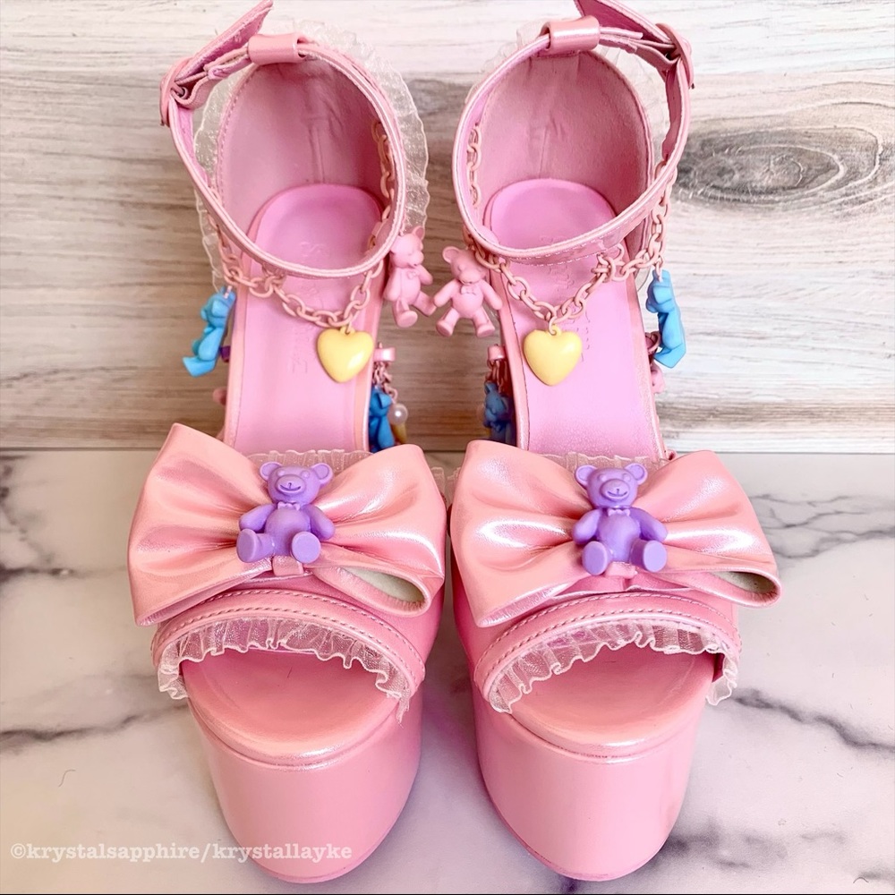 Dollskill Sugar Thrillz Sweet Loving Revelation Platform Heels Pastel Kawaii - Picture 3 of 11